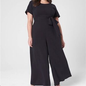 Lane Bryant Short Sleeve Romper/Pantsuit - Black - Size 22